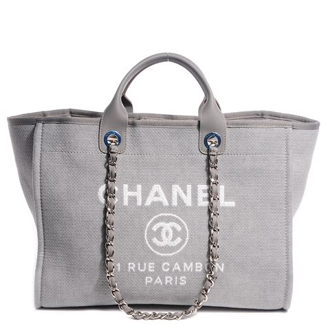 grey chanel bags|chanel canvas tote bag.